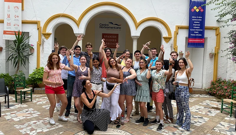 students on a study abroad trip to Spain