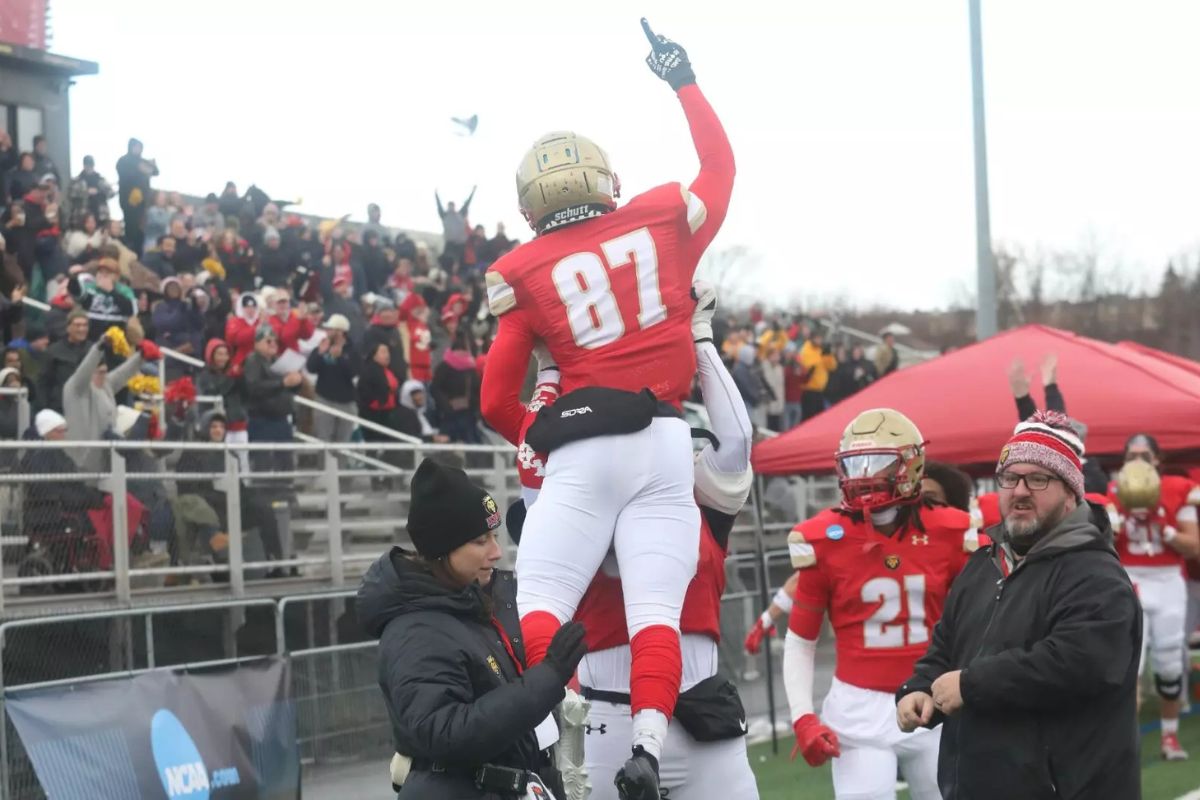 King's football team celebrates victory