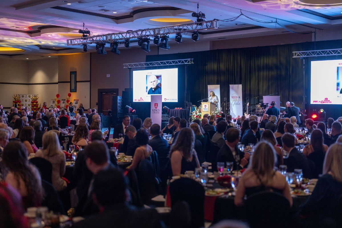 Red and Gold Gala Venue Shot