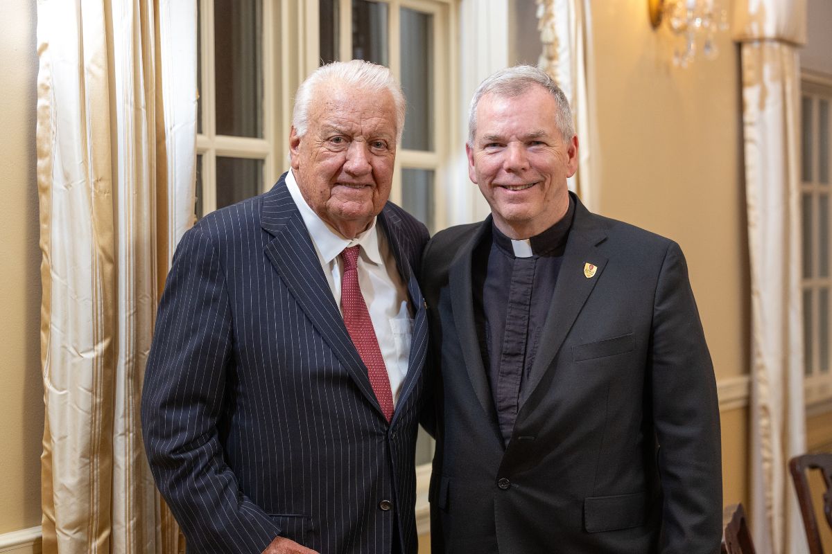 O'Connor with Father Looney