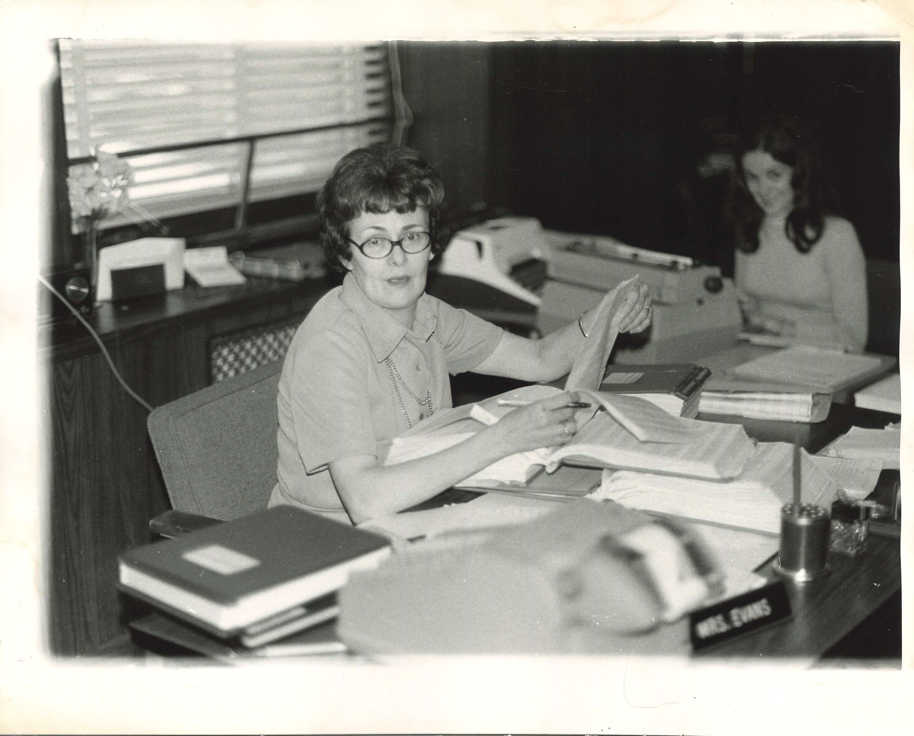 Secretaries keeping things running behind the scenes in 1967.